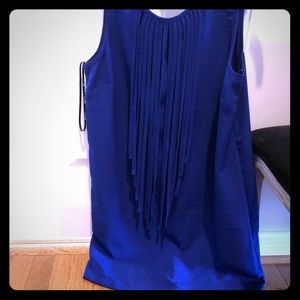 Blue fringe dress sz small